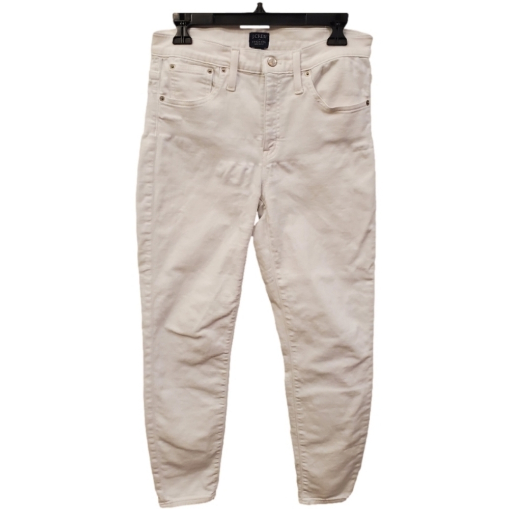 J. Crew high rise skinny white jeans size 30